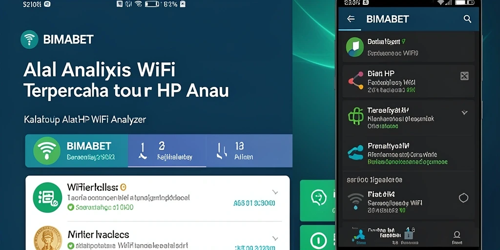 Antarmuka aplikasi <strong>BIMABET</strong> menampilkan analisis jaringan WiFi yang jelas.