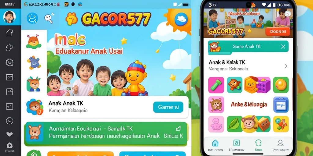 Tampilan antarmuka GACOR577 yang interaktif dan berwarna-warni.