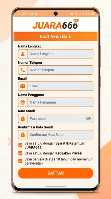 Tampilan halaman daftar juara666